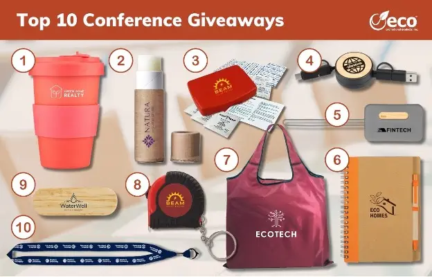 Top 10 conference swag giveaways by EB Merchandising