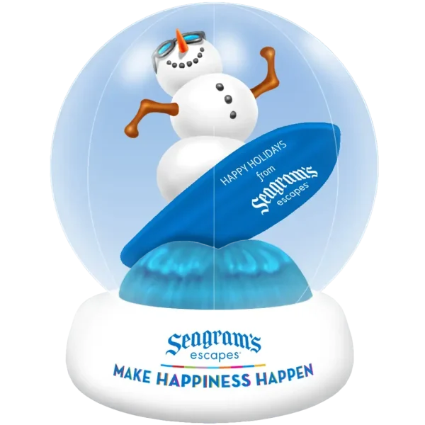 EBMerchandising Seagrams Branded Inflatable Snow Globe with Snowman
